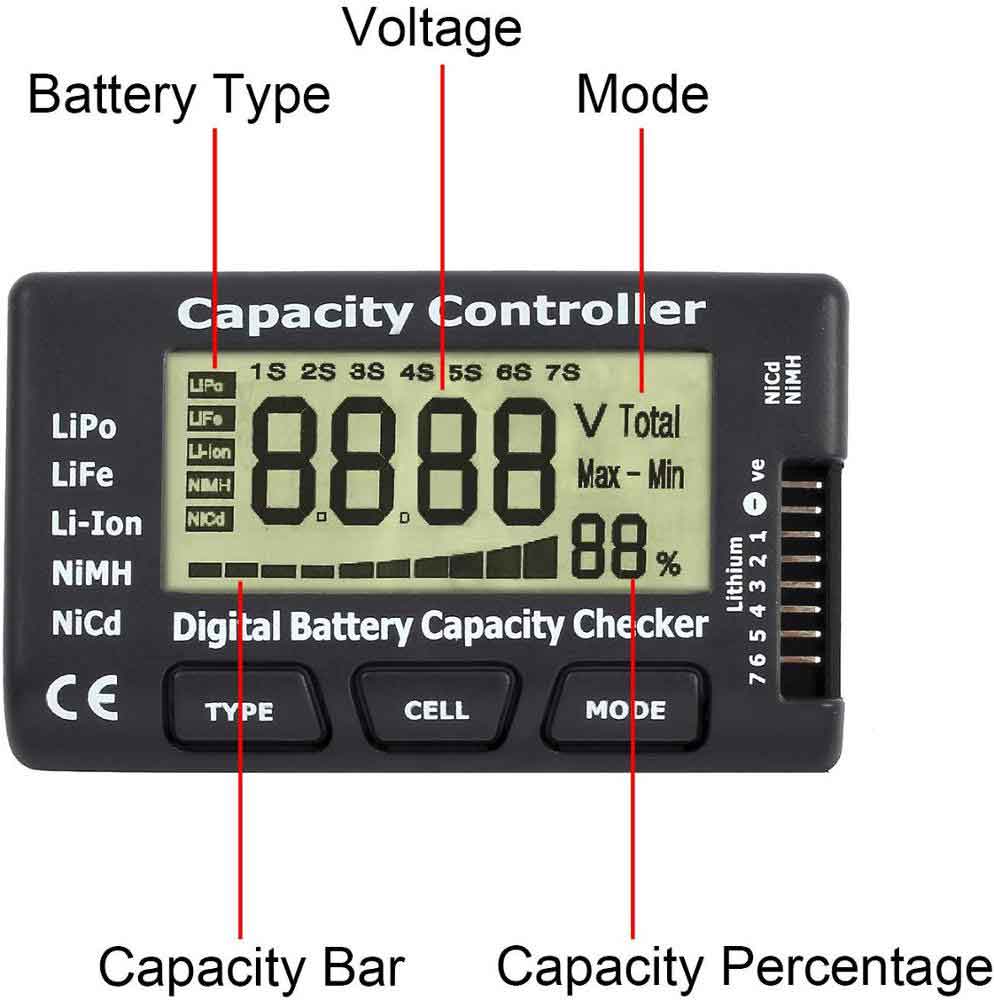 Digital Battery Capacity Tester